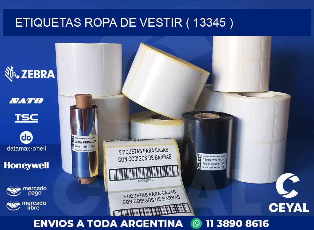 ETIQUETAS ROPA DE VESTIR ( 13345 )