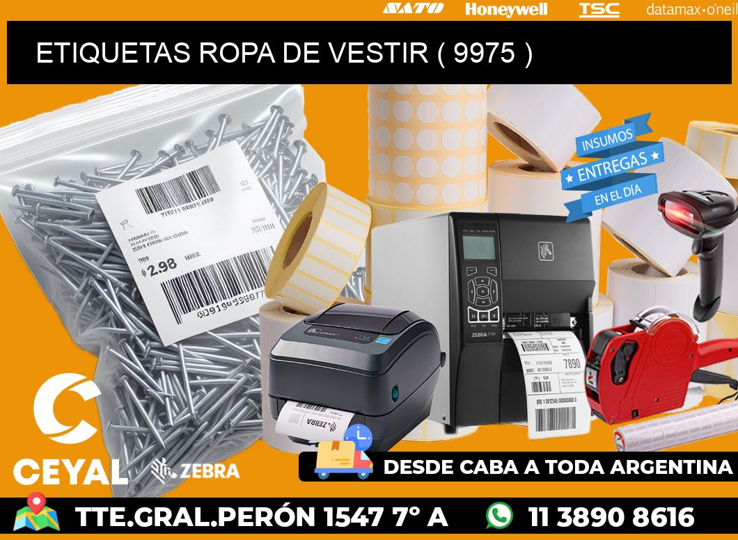 ETIQUETAS ROPA DE VESTIR ( 9975 )