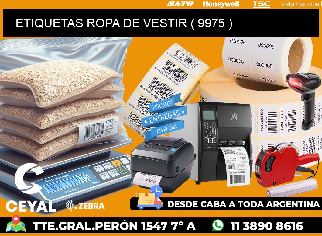 ETIQUETAS ROPA DE VESTIR ( 9975 )