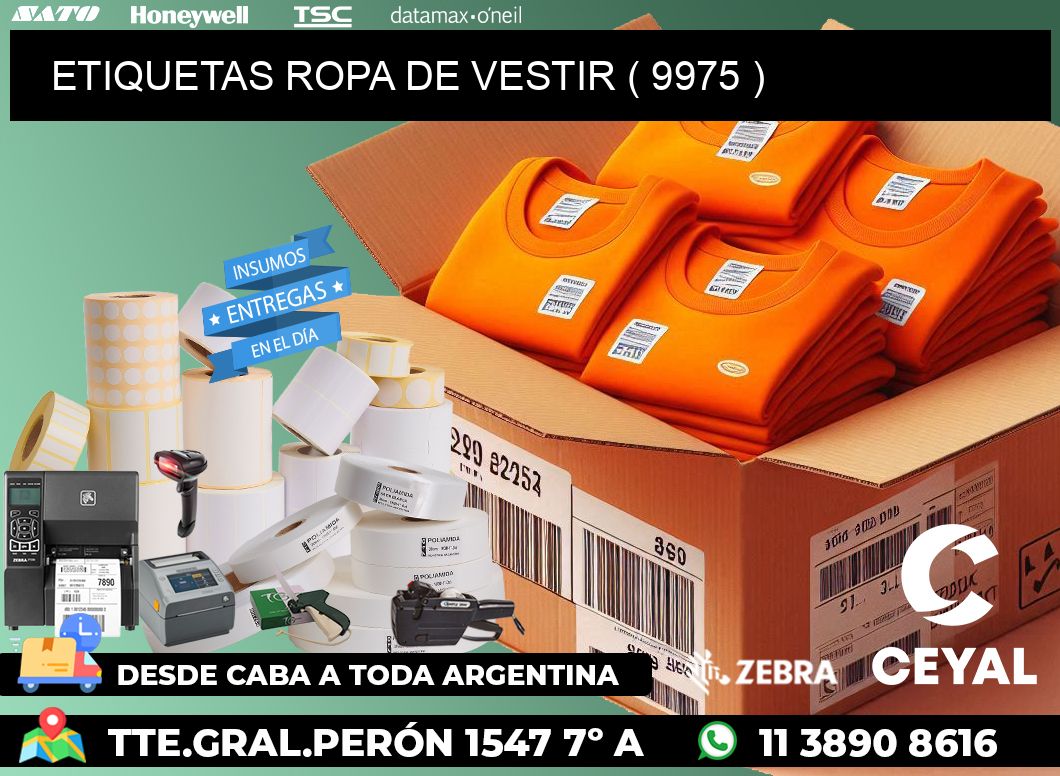 ETIQUETAS ROPA DE VESTIR ( 9975 )