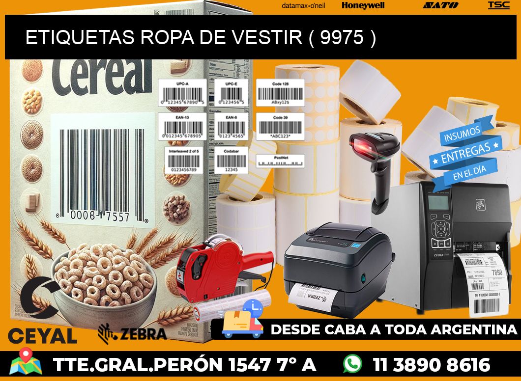 ETIQUETAS ROPA DE VESTIR ( 9975 )