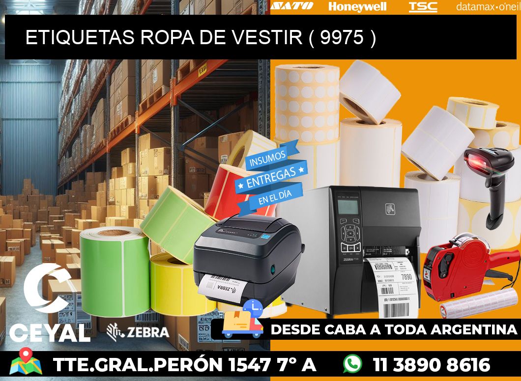 ETIQUETAS ROPA DE VESTIR ( 9975 )