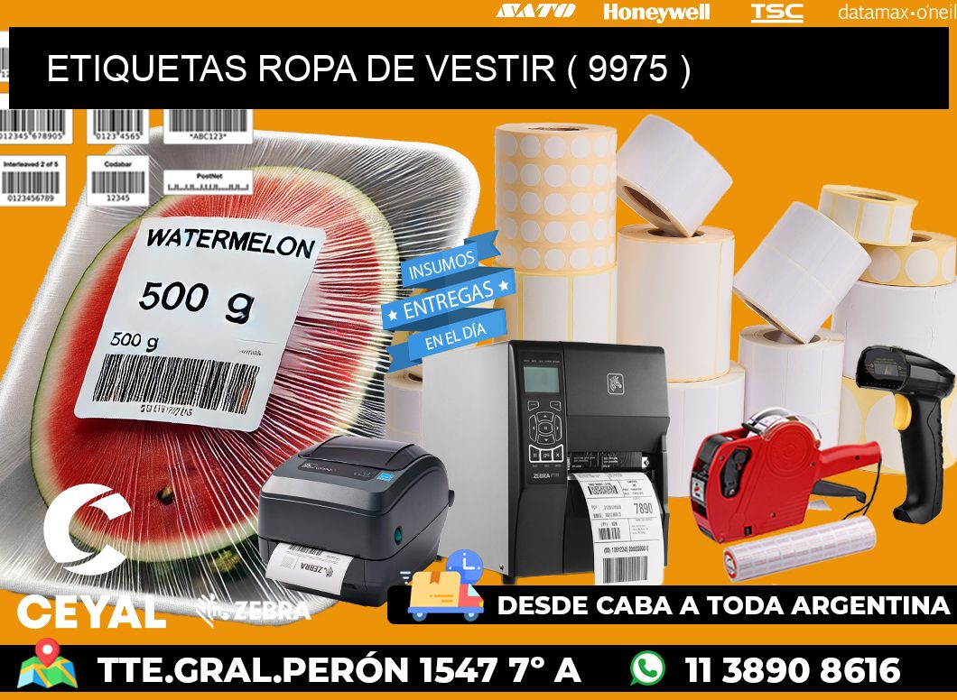 ETIQUETAS ROPA DE VESTIR ( 9975 )