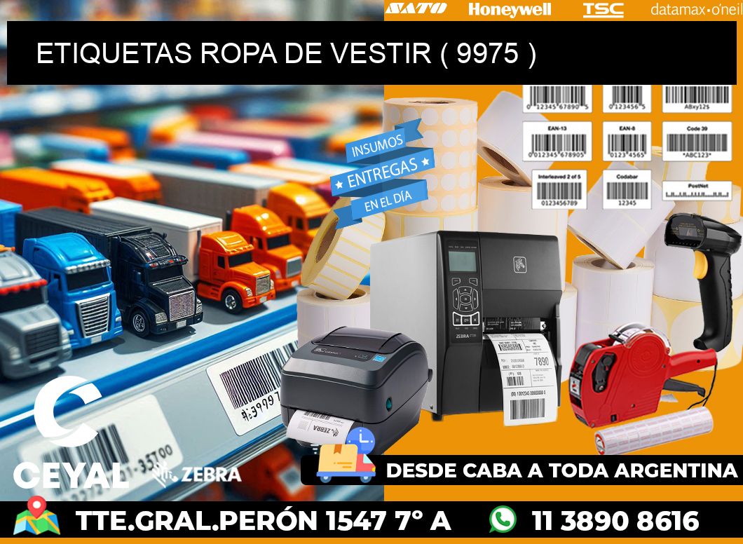 ETIQUETAS ROPA DE VESTIR ( 9975 )