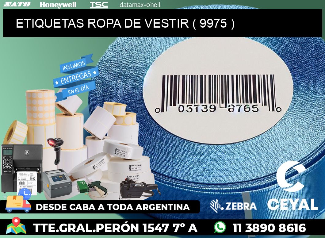 ETIQUETAS ROPA DE VESTIR ( 9975 )