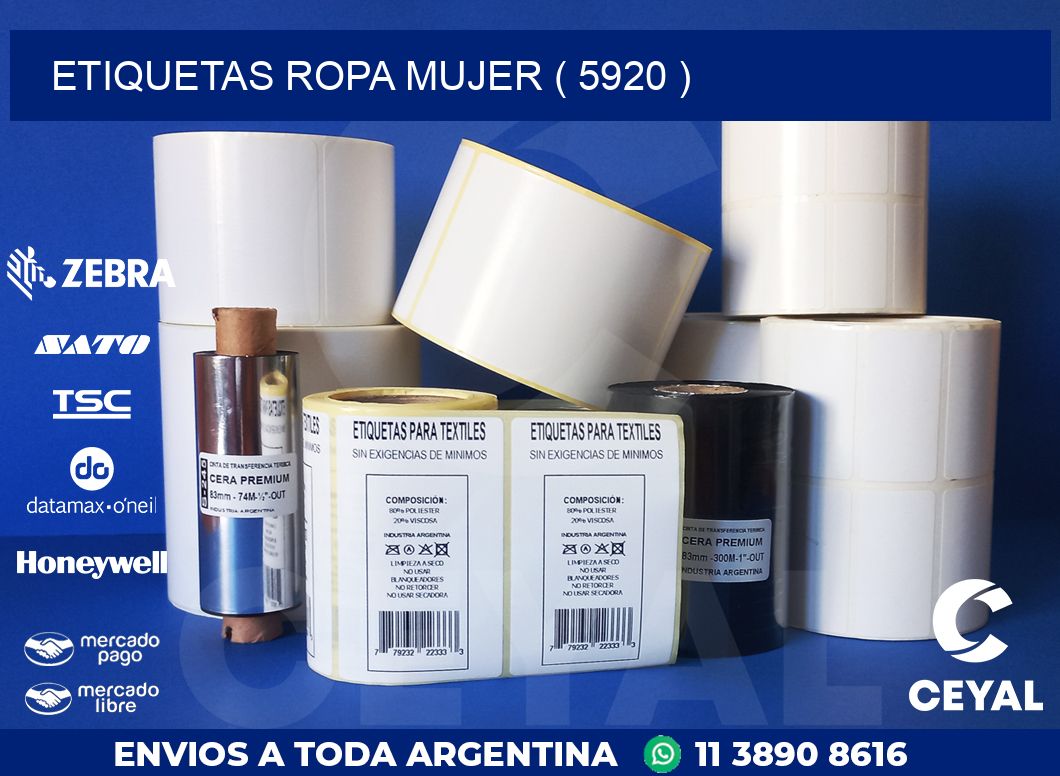 ETIQUETAS ROPA MUJER ( 5920 )