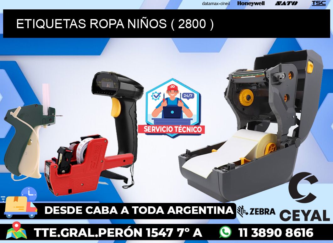 ETIQUETAS ROPA NIÑOS ( 2800 )