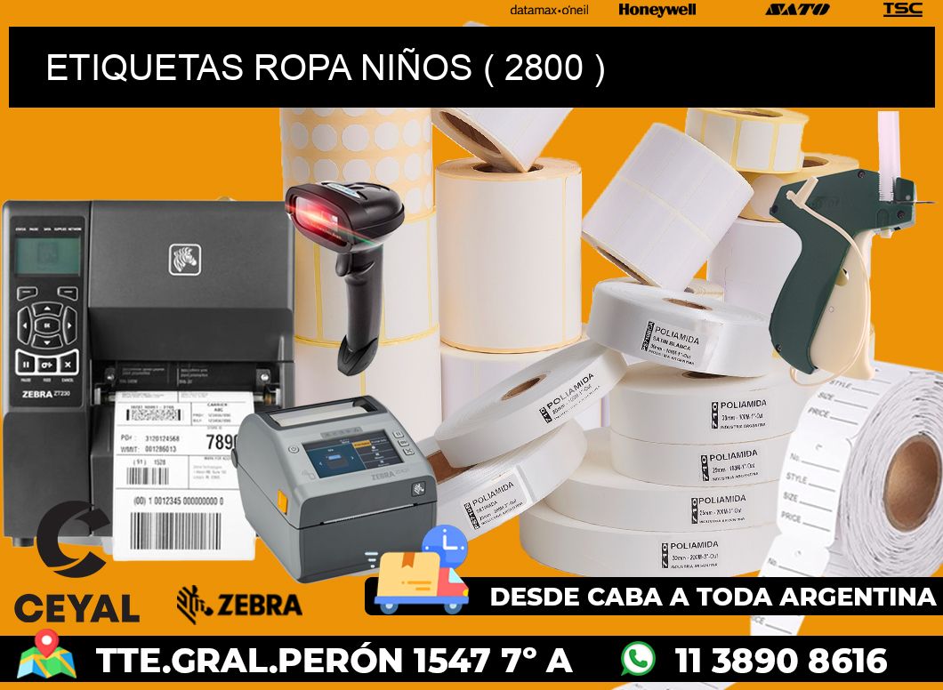 ETIQUETAS ROPA NIÑOS ( 2800 )