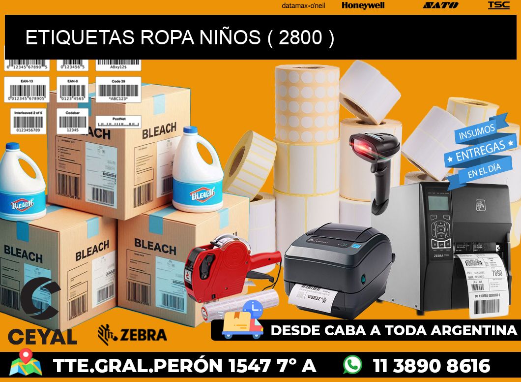 ETIQUETAS ROPA NIÑOS ( 2800 )