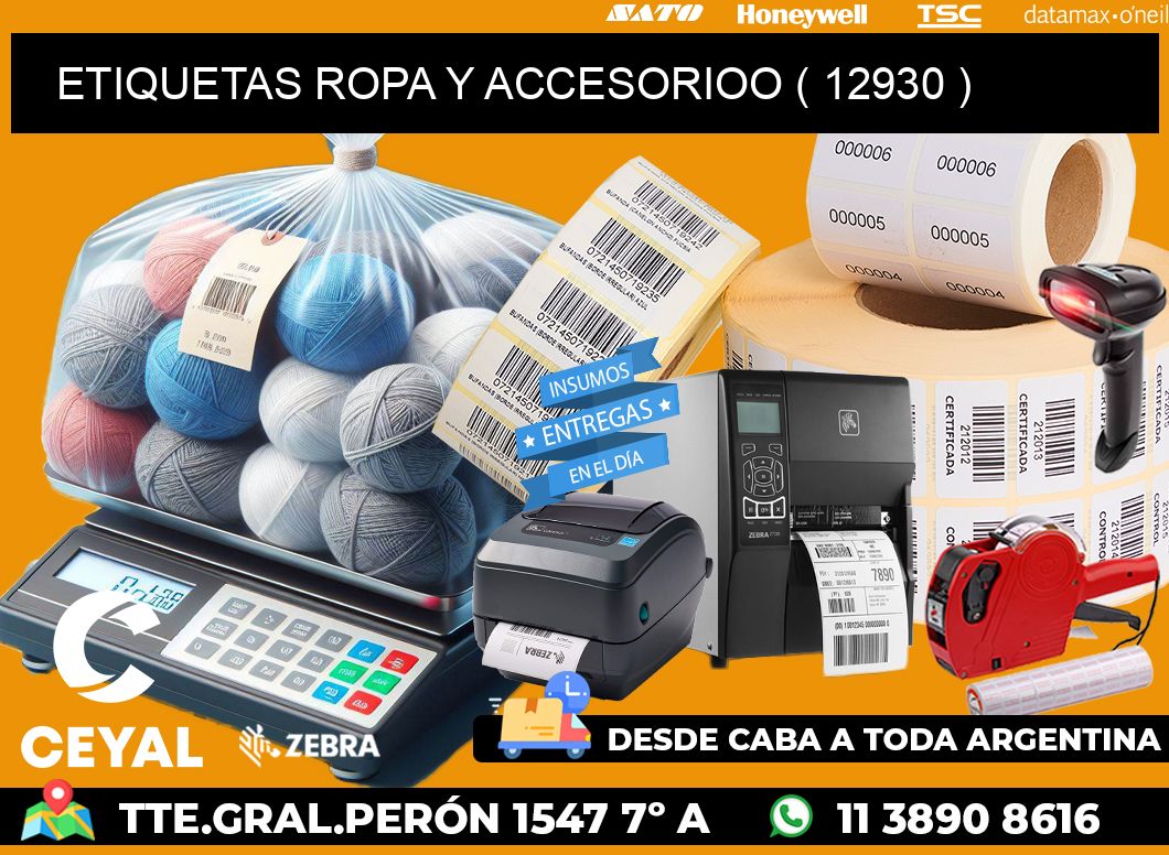 ETIQUETAS ROPA Y ACCESORIOO ( 12930 )