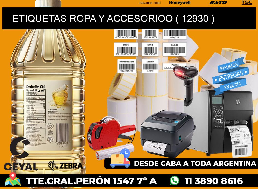 ETIQUETAS ROPA Y ACCESORIOO ( 12930 )