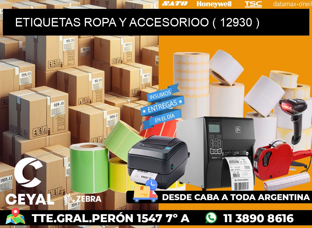 ETIQUETAS ROPA Y ACCESORIOO ( 12930 )