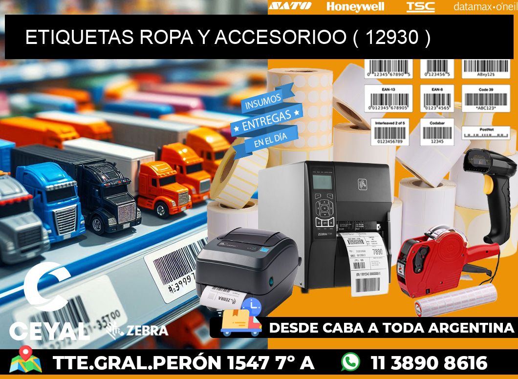 ETIQUETAS ROPA Y ACCESORIOO ( 12930 )