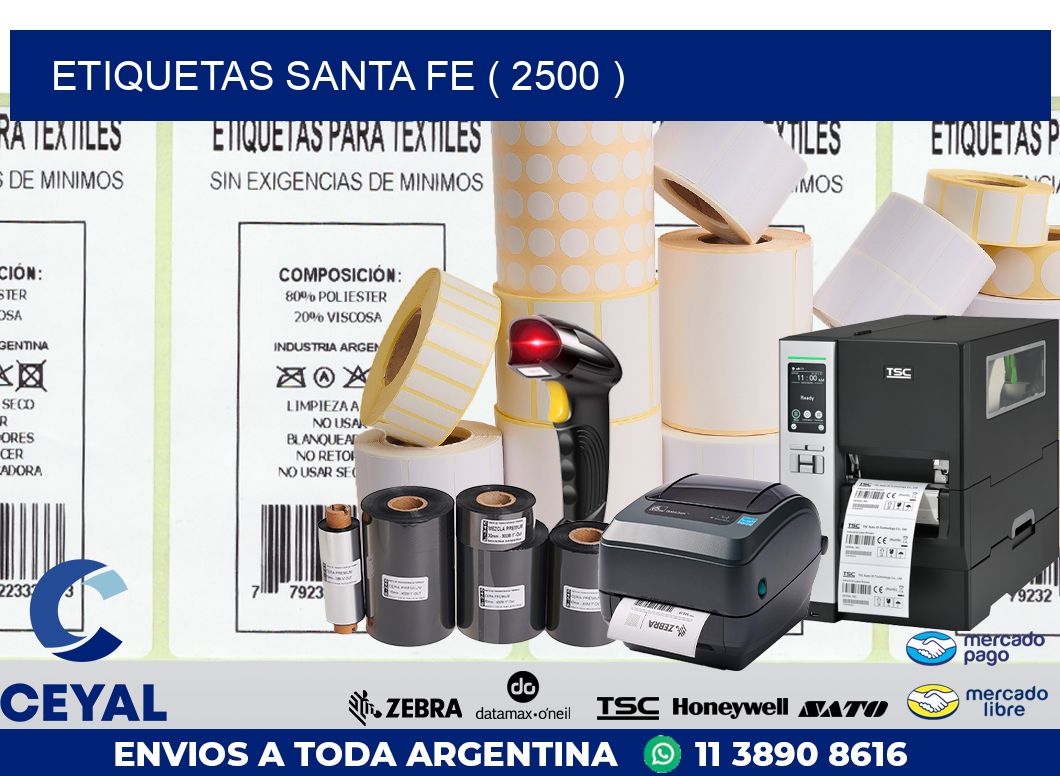 ETIQUETAS SANTA FE ( 2500 )