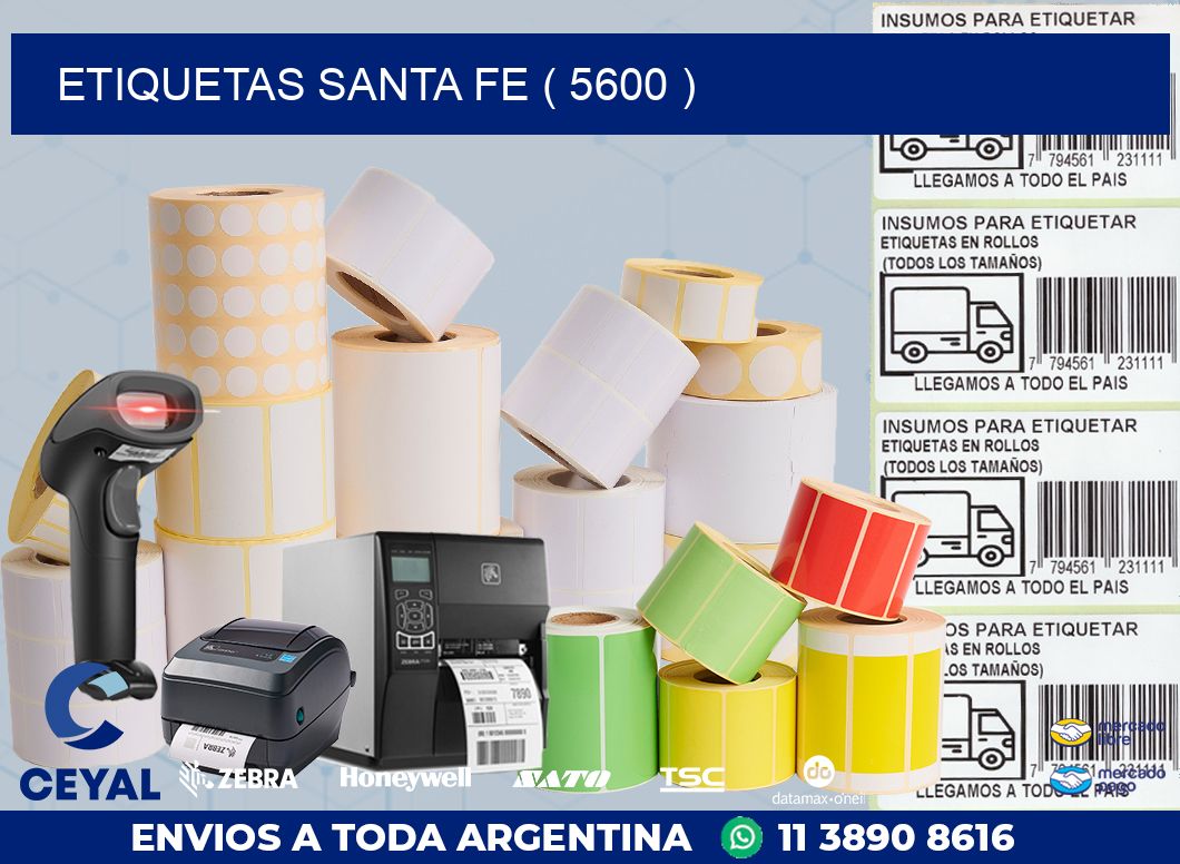 ETIQUETAS SANTA FE ( 5600 )