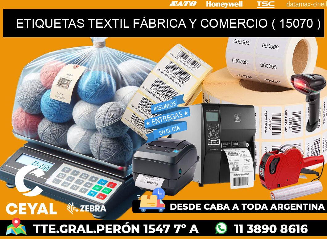 ETIQUETAS TEXTIL FÁBRICA Y COMERCIO ( 15070 )