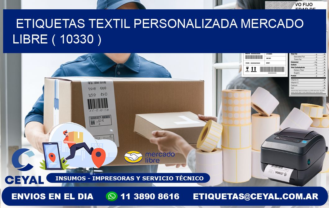 ETIQUETAS TEXTIL PERSONALIZADA MERCADO LIBRE ( 10330 )