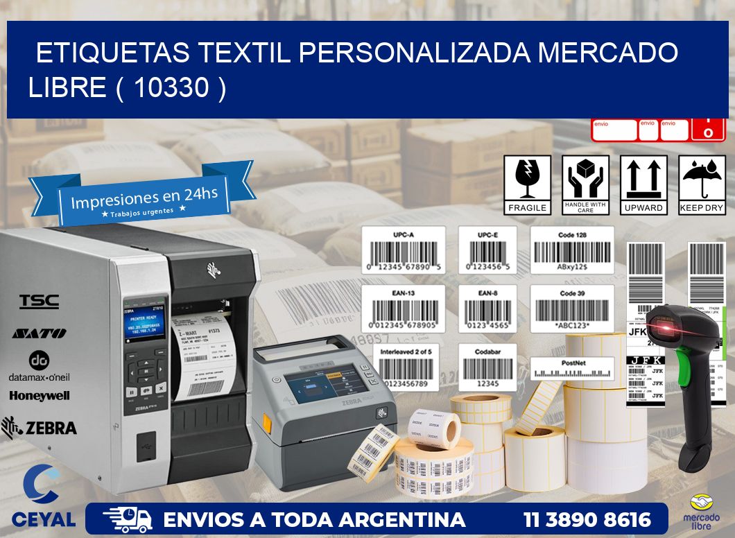 ETIQUETAS TEXTIL PERSONALIZADA MERCADO LIBRE ( 10330 )