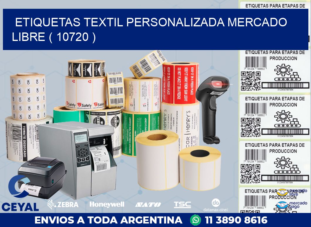 ETIQUETAS TEXTIL PERSONALIZADA MERCADO LIBRE ( 10720 )