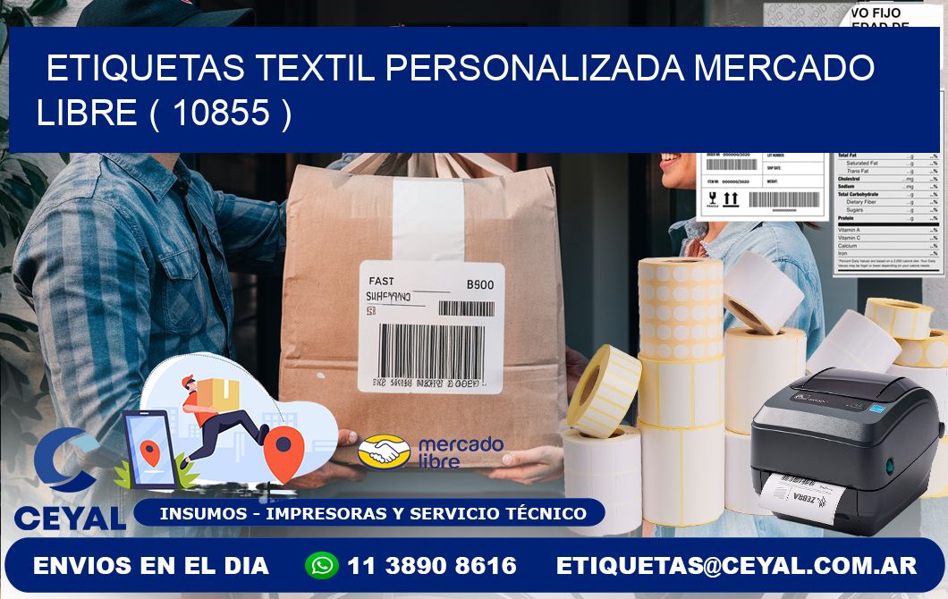 ETIQUETAS TEXTIL PERSONALIZADA MERCADO LIBRE ( 10855 )