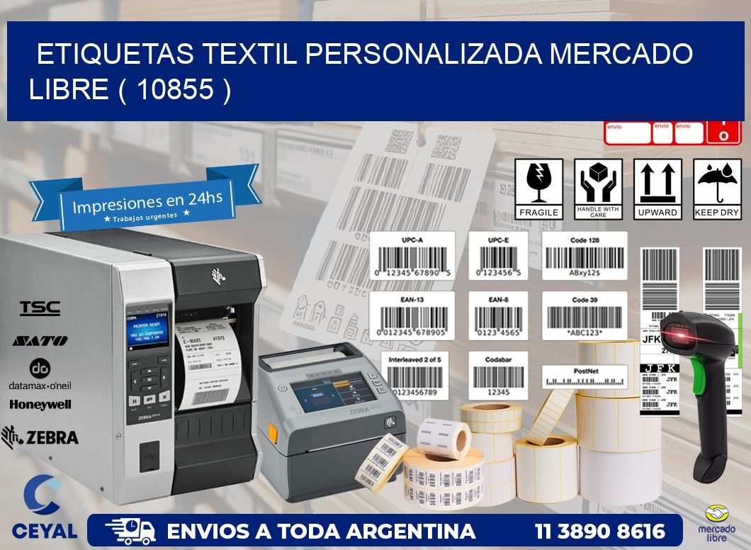 ETIQUETAS TEXTIL PERSONALIZADA MERCADO LIBRE ( 10855 )