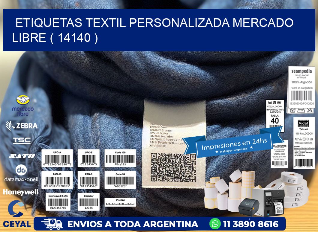 ETIQUETAS TEXTIL PERSONALIZADA MERCADO LIBRE ( 14140 )