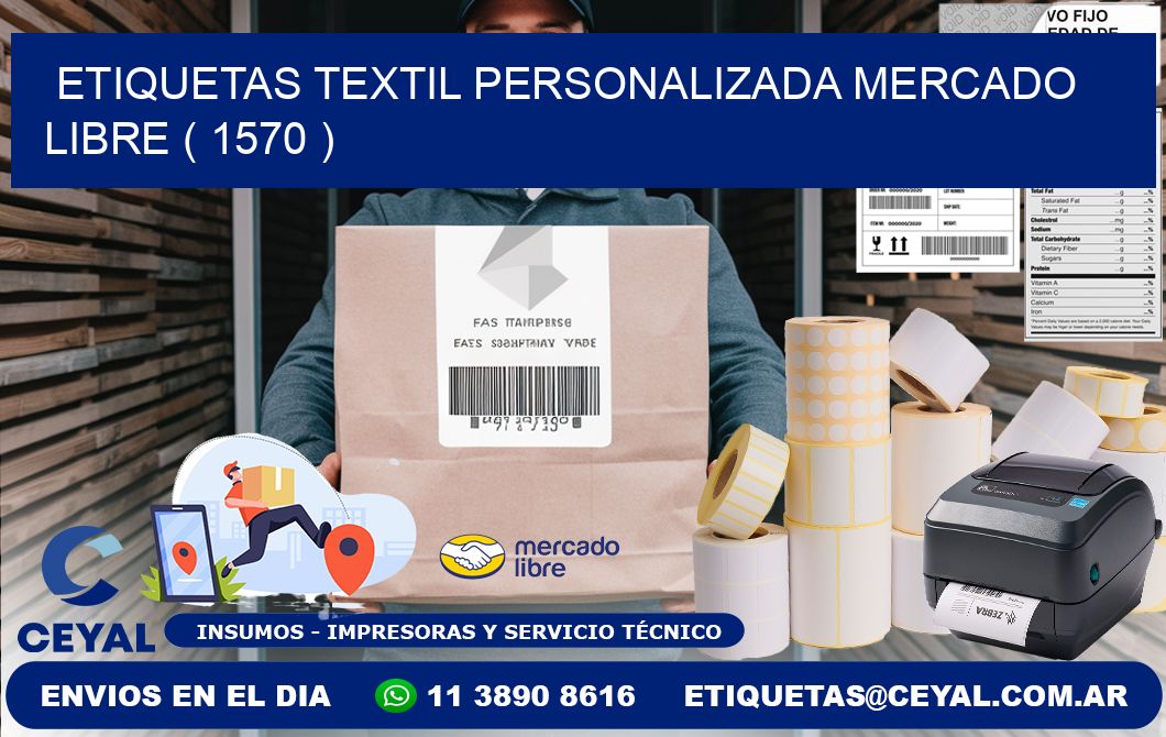 ETIQUETAS TEXTIL PERSONALIZADA MERCADO LIBRE ( 1570 )