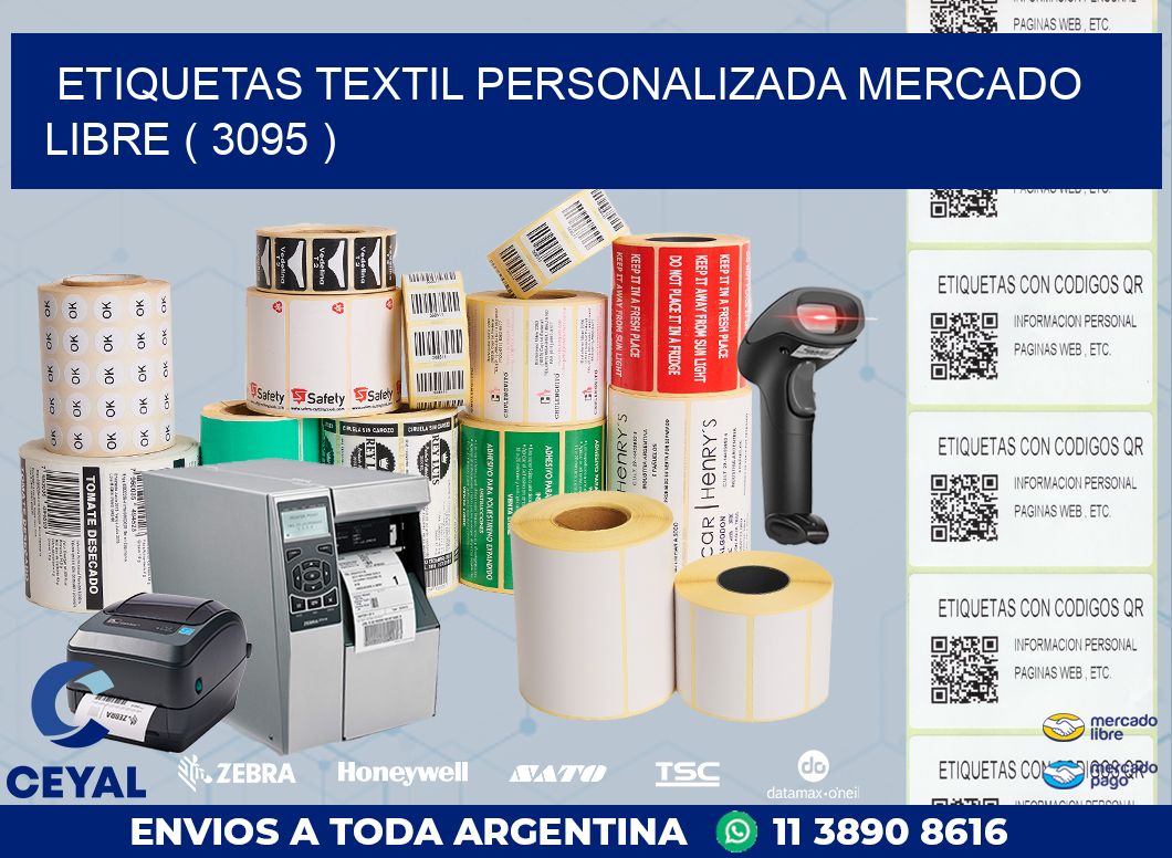 ETIQUETAS TEXTIL PERSONALIZADA MERCADO LIBRE ( 3095 )