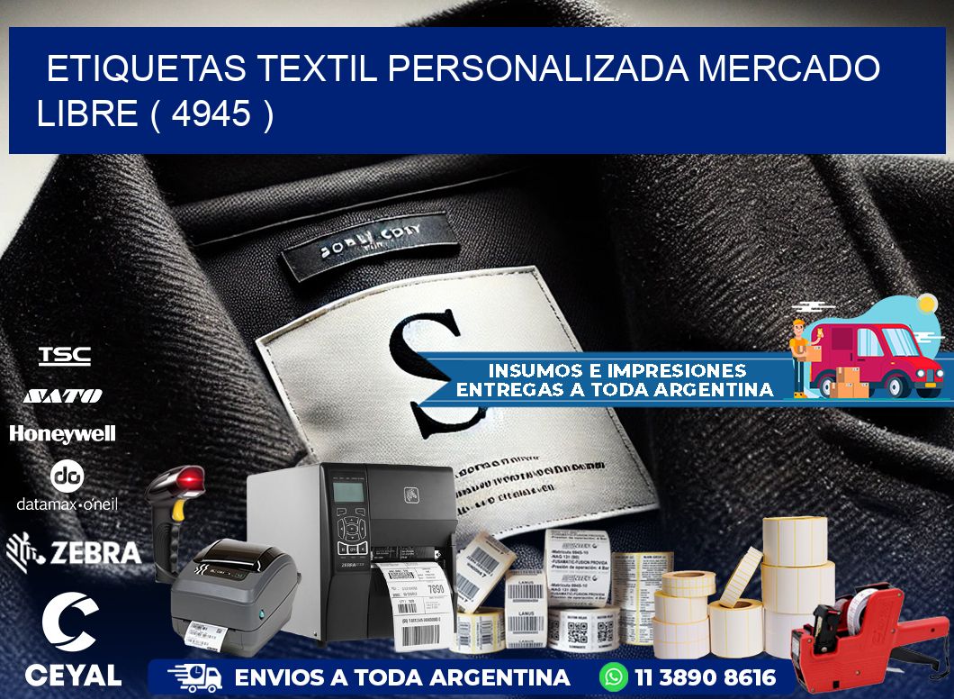 ETIQUETAS TEXTIL PERSONALIZADA MERCADO LIBRE ( 4945 )