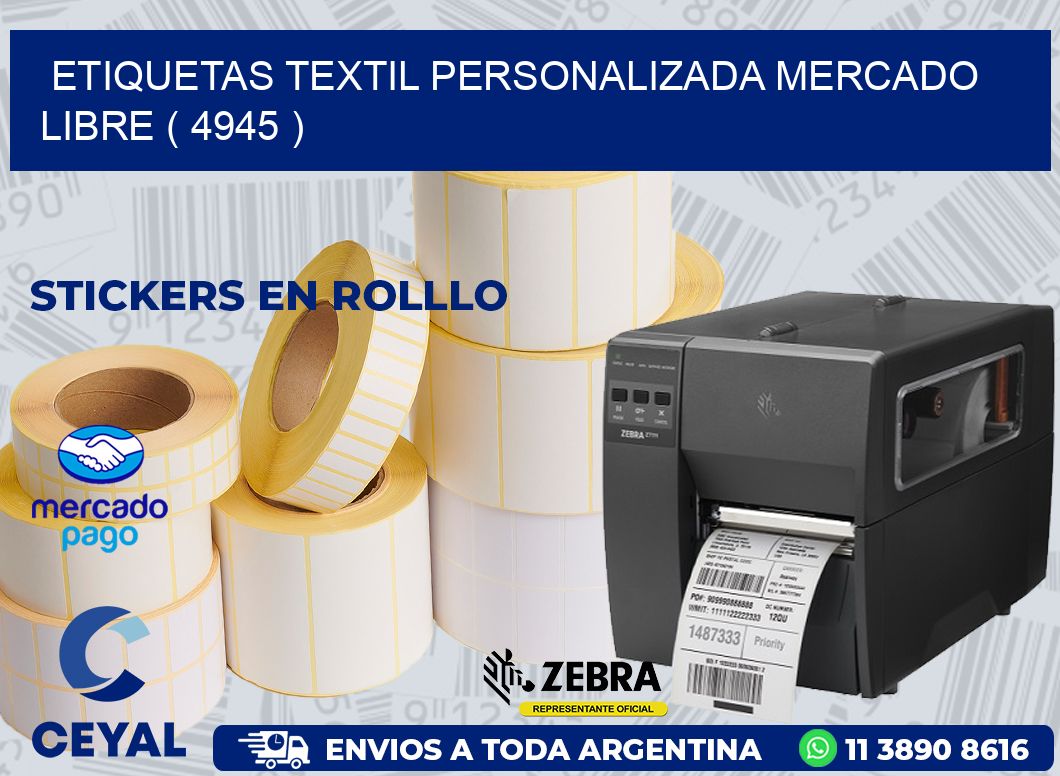 ETIQUETAS TEXTIL PERSONALIZADA MERCADO LIBRE ( 4945 )