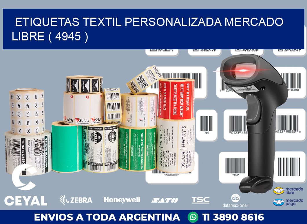 ETIQUETAS TEXTIL PERSONALIZADA MERCADO LIBRE ( 4945 )