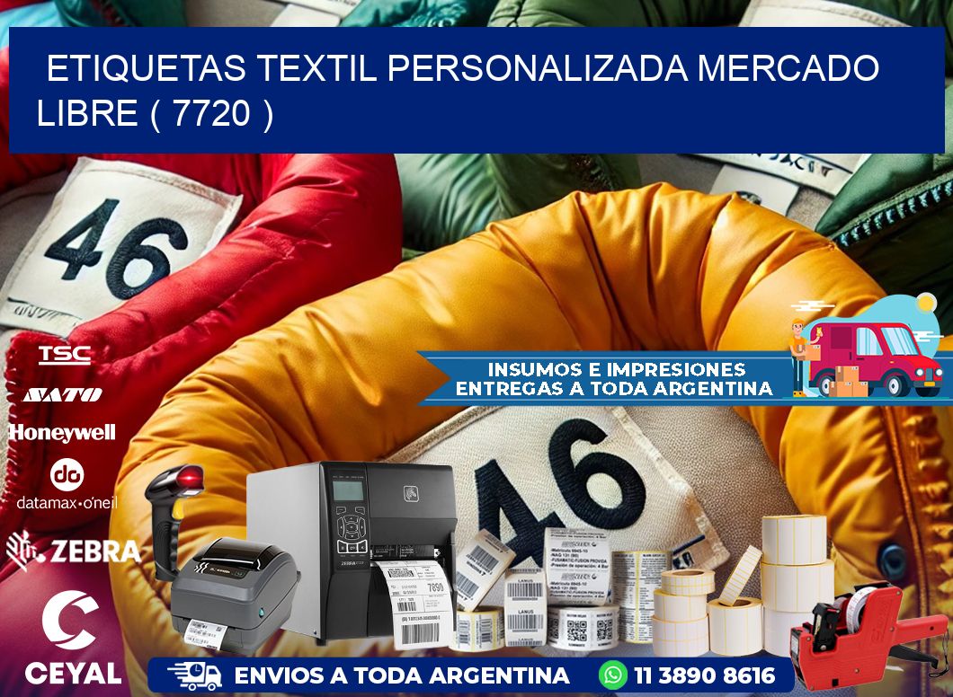 ETIQUETAS TEXTIL PERSONALIZADA MERCADO LIBRE ( 7720 )