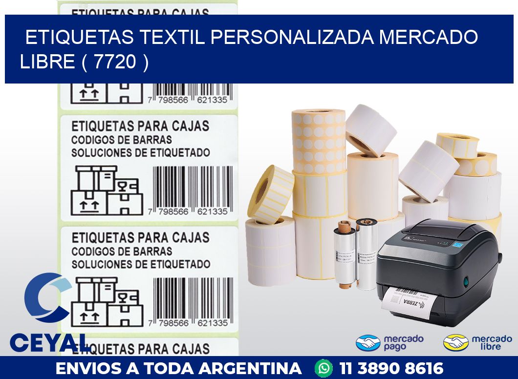 ETIQUETAS TEXTIL PERSONALIZADA MERCADO LIBRE ( 7720 )