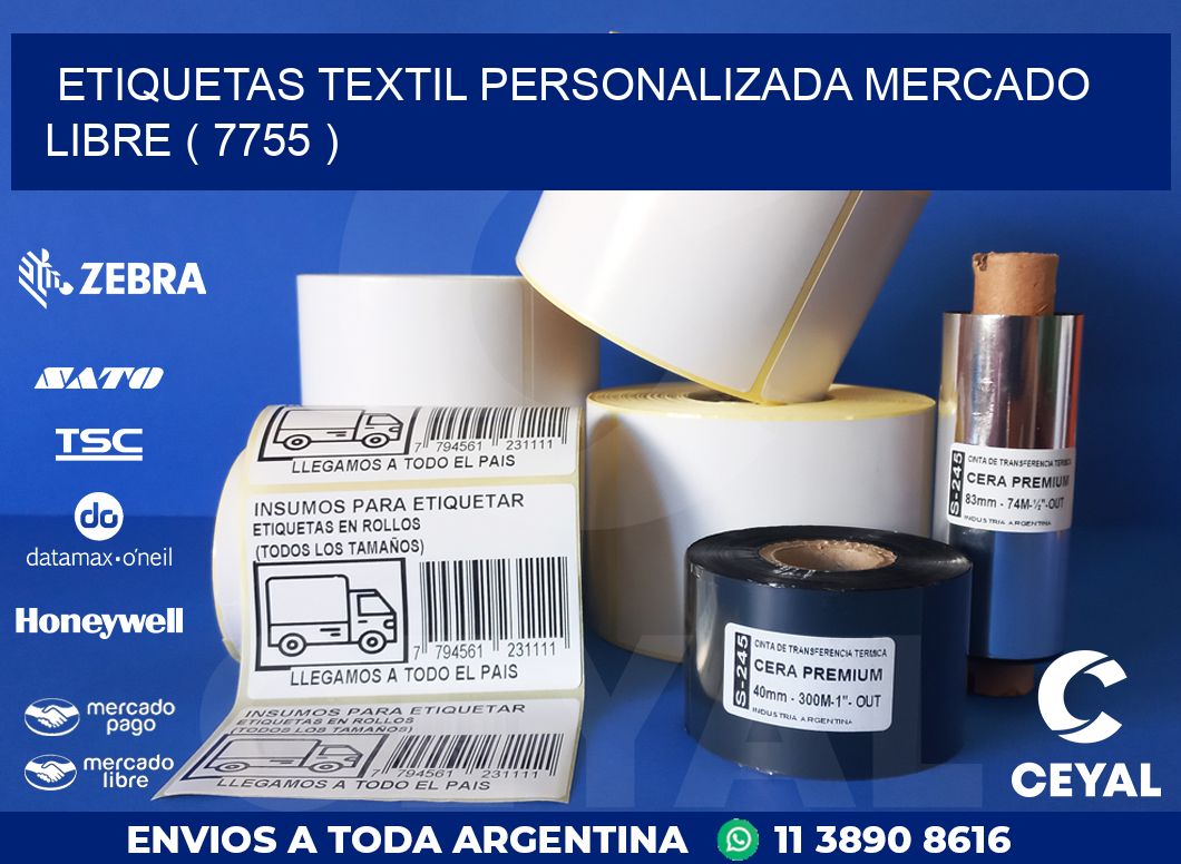 ETIQUETAS TEXTIL PERSONALIZADA MERCADO LIBRE ( 7755 )