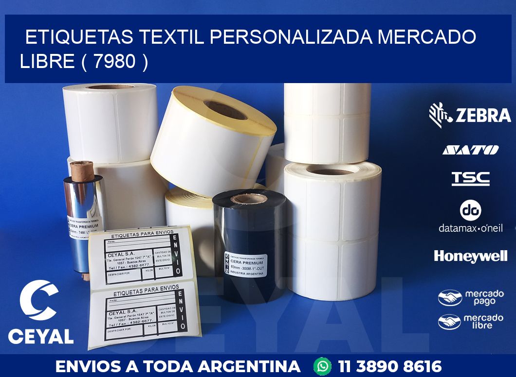 ETIQUETAS TEXTIL PERSONALIZADA MERCADO LIBRE ( 7980 )