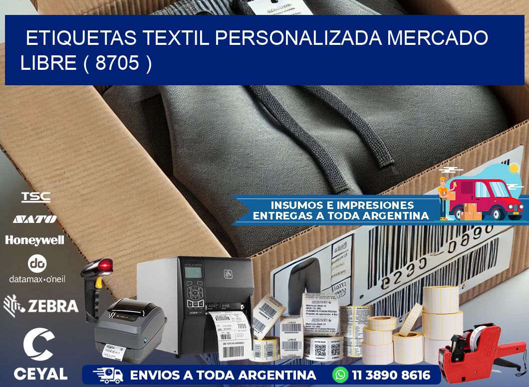 ETIQUETAS TEXTIL PERSONALIZADA MERCADO LIBRE ( 8705 )