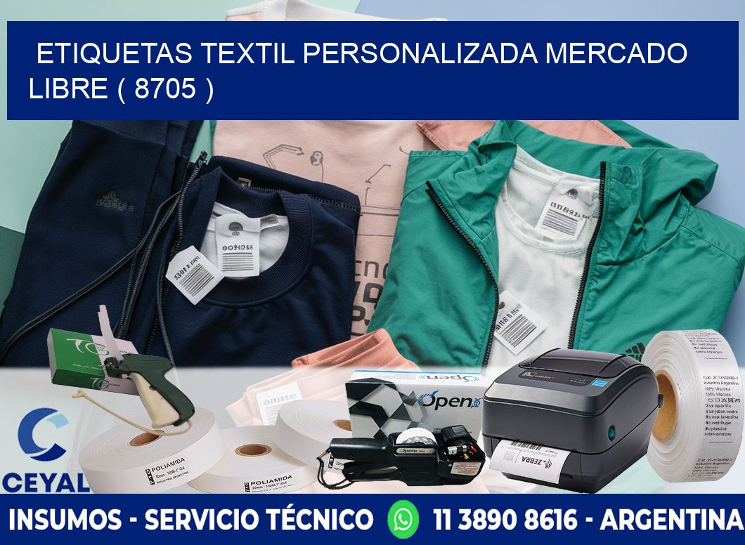 ETIQUETAS TEXTIL PERSONALIZADA MERCADO LIBRE ( 8705 )