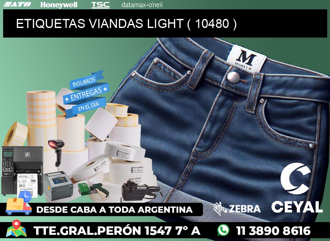 ETIQUETAS VIANDAS LIGHT ( 10480 )