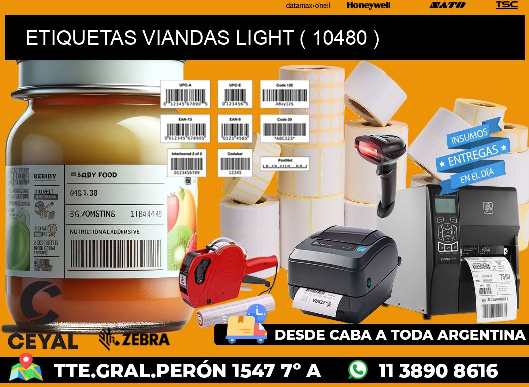 ETIQUETAS VIANDAS LIGHT ( 10480 )