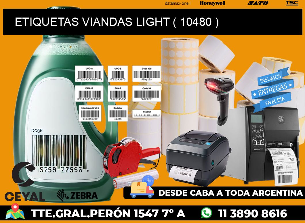 ETIQUETAS VIANDAS LIGHT ( 10480 )