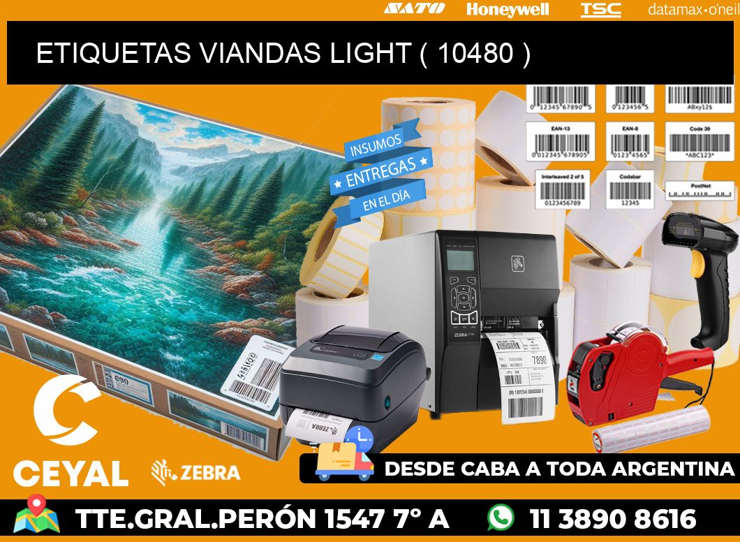 ETIQUETAS VIANDAS LIGHT ( 10480 )