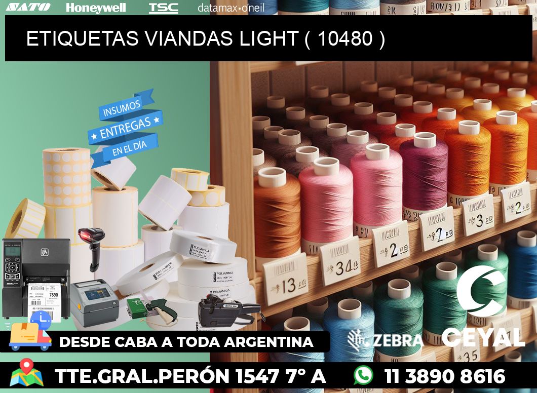 ETIQUETAS VIANDAS LIGHT ( 10480 )