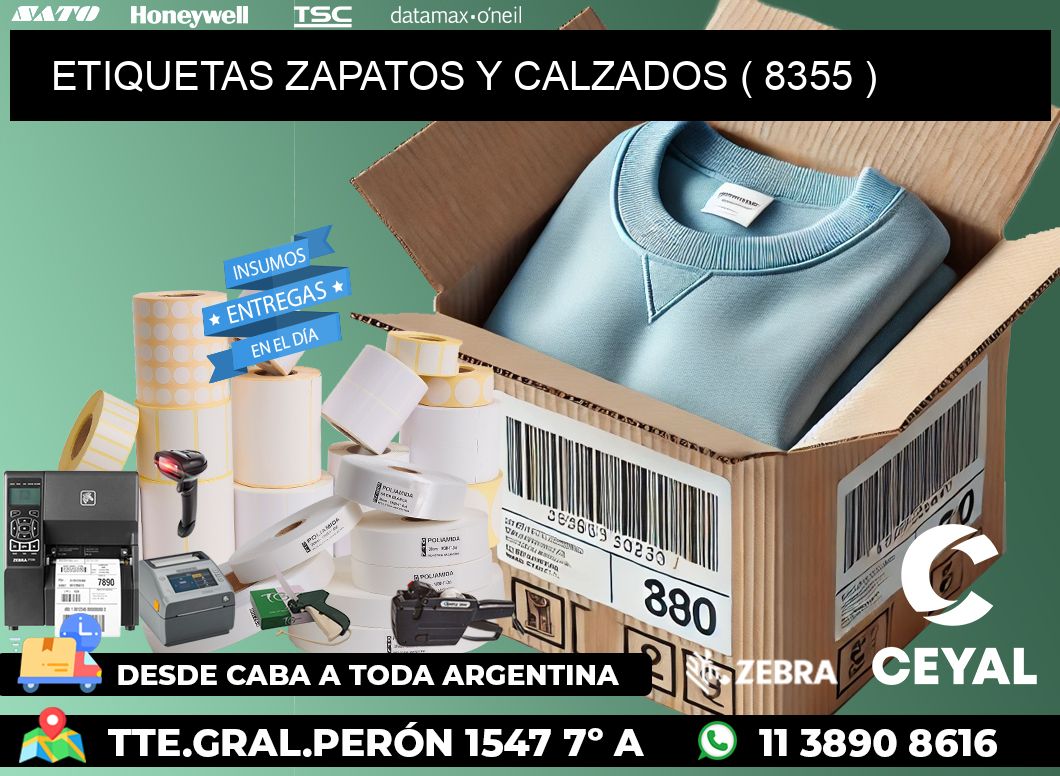 ETIQUETAS ZAPATOS Y CALZADOS ( 8355 )