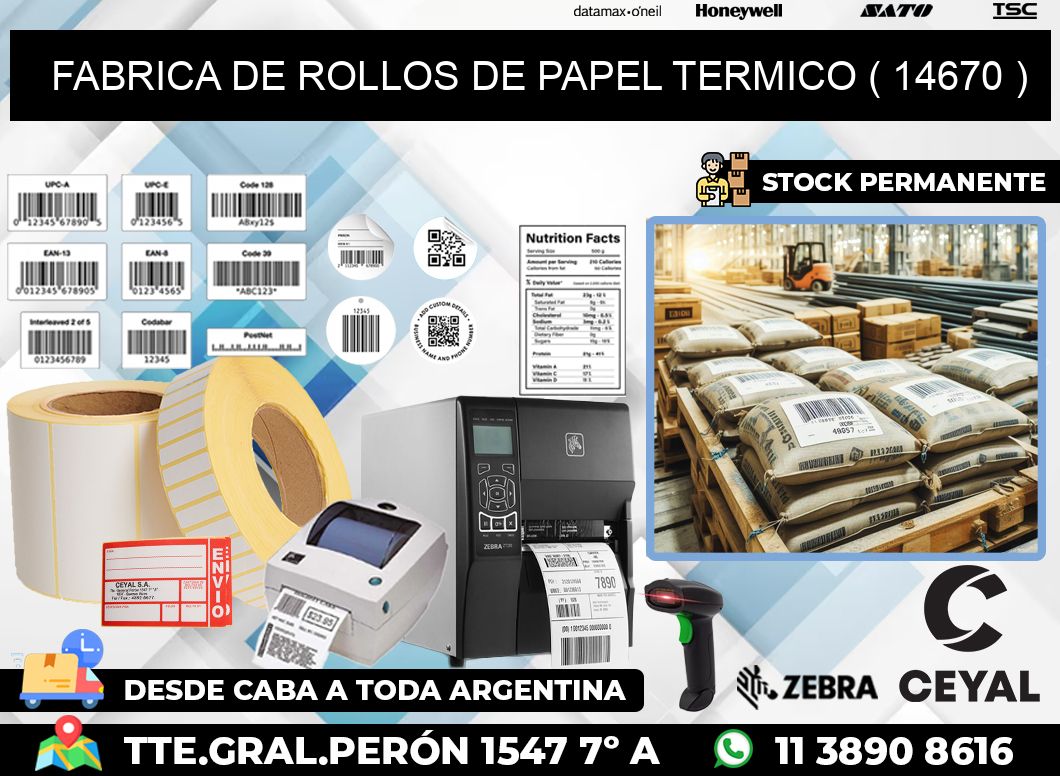 FABRICA DE ROLLOS DE PAPEL TERMICO ( 14670 )