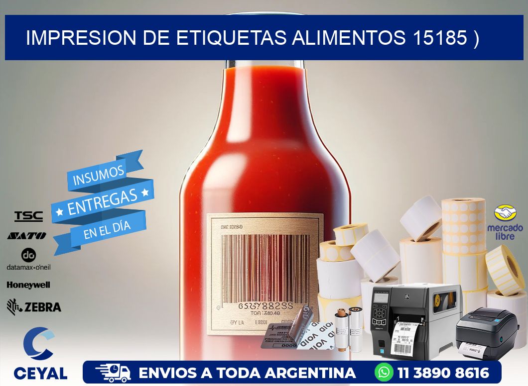 IMPRESION DE ETIQUETAS ALIMENTOS 15185 )