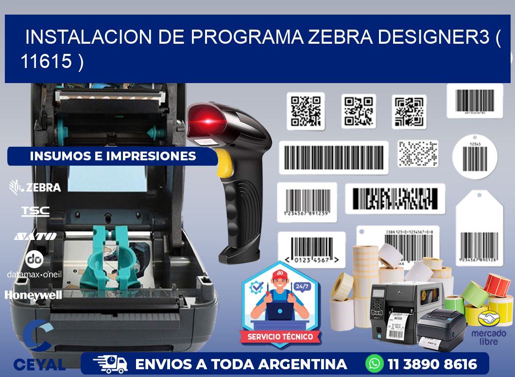 INSTALACION DE PROGRAMA ZEBRA DESIGNER3 ( 11615 )