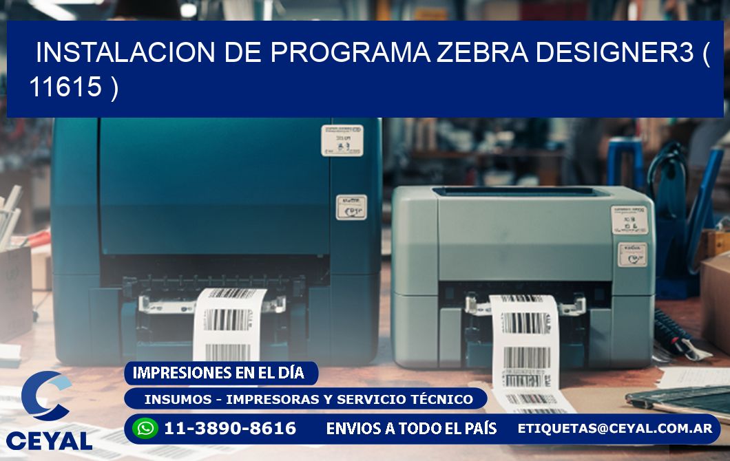 INSTALACION DE PROGRAMA ZEBRA DESIGNER3 ( 11615 )