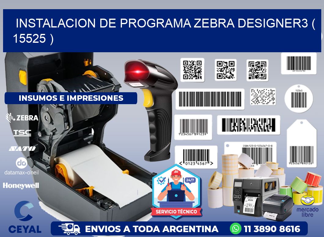 INSTALACION DE PROGRAMA ZEBRA DESIGNER3 ( 15525 )