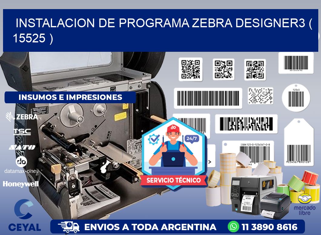 INSTALACION DE PROGRAMA ZEBRA DESIGNER3 ( 15525 )