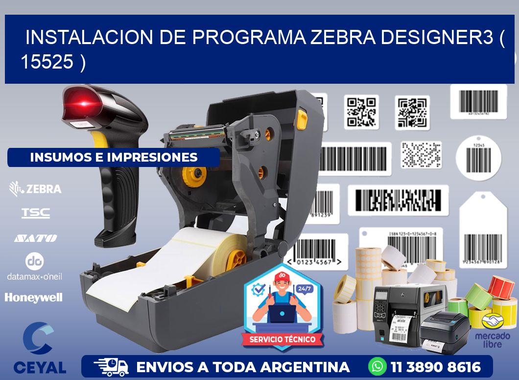 INSTALACION DE PROGRAMA ZEBRA DESIGNER3 ( 15525 )